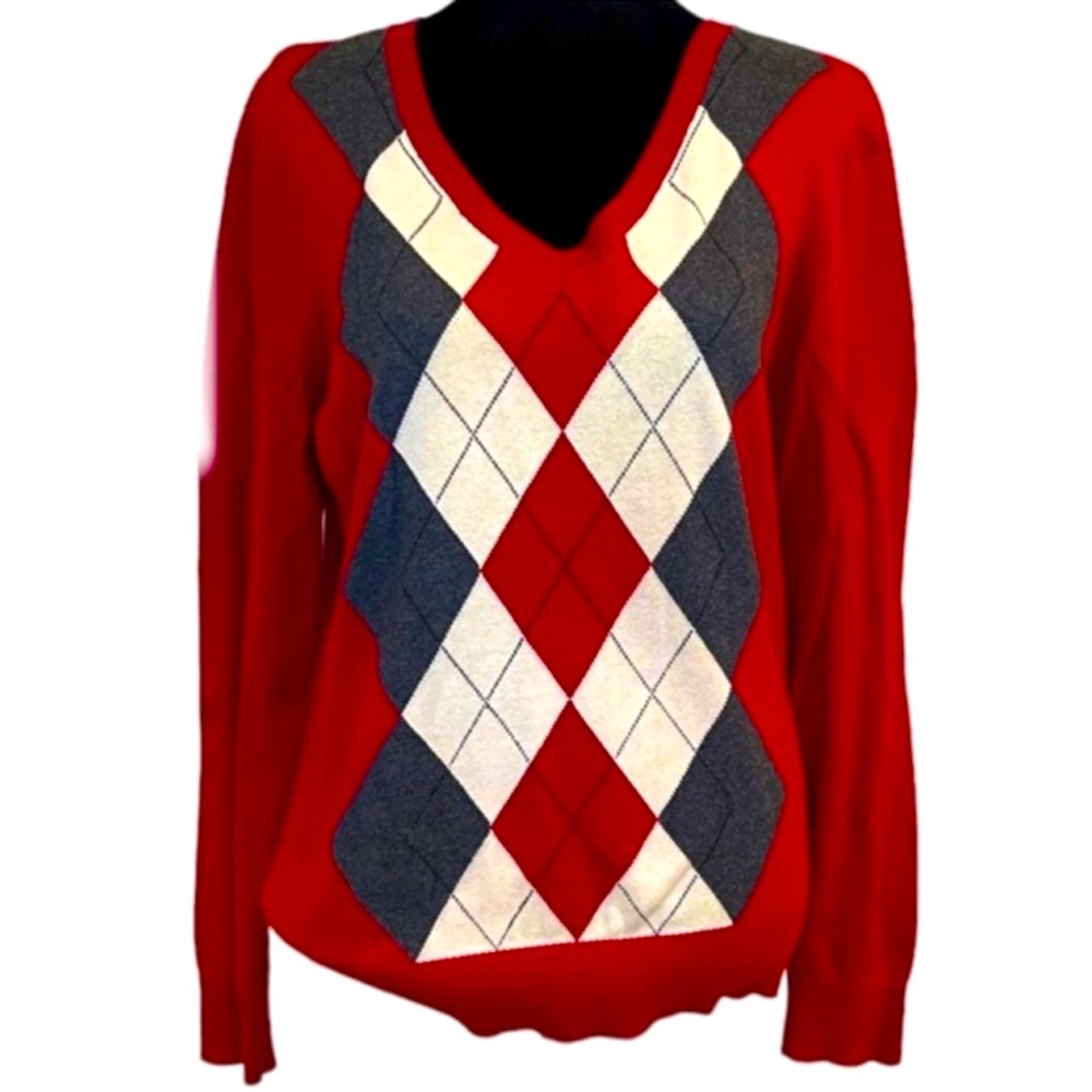 Argyle V-Neck Sweater Izod classic